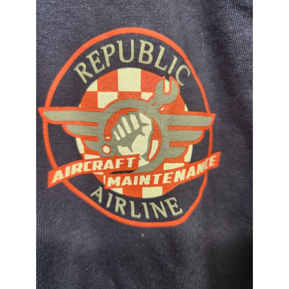 Port & Company Republic Airline Aircraft Maintenance Tee Large - NEW - Picture 2 of 7